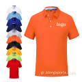 Στερεό χρώμα κοντό μανίκι Polo T-shirt Unisex χονδρική πώληση